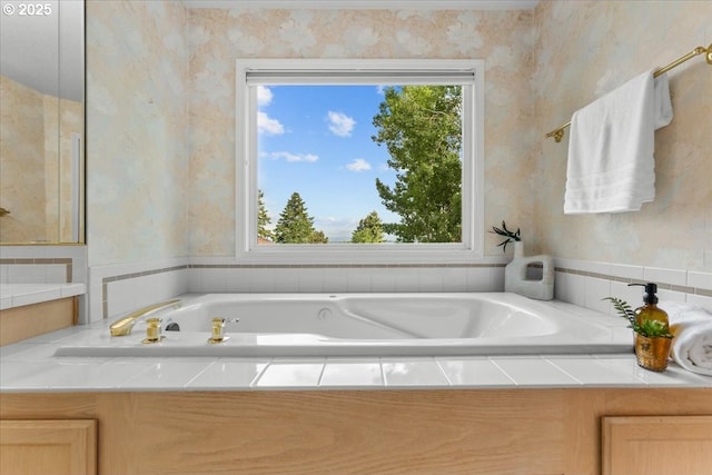 16605 SW Sumac St, Beaverton, OR 97007 - full bathroom featuring wallpapered walls and a bath