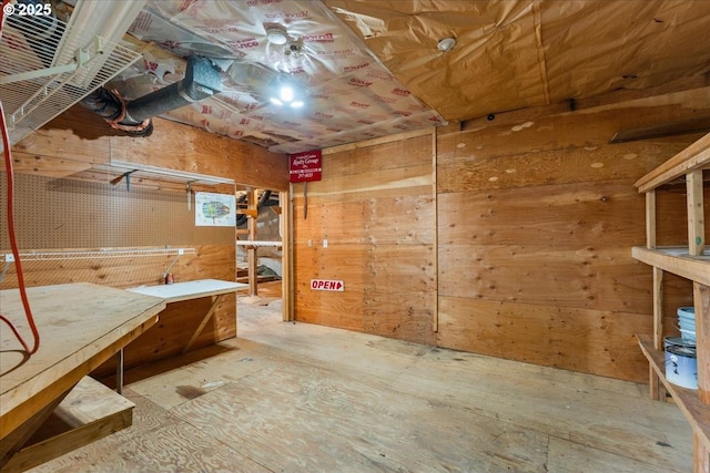 16605 SW Sumac St, Beaverton, OR 97007 - basement with a workshop area and wood walls