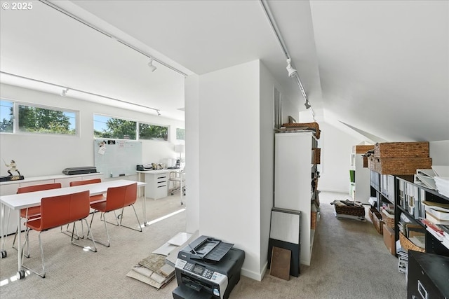 7338 N Chase Ave, Portland, OR 97217 - office space with rail lighting and light colored carpet