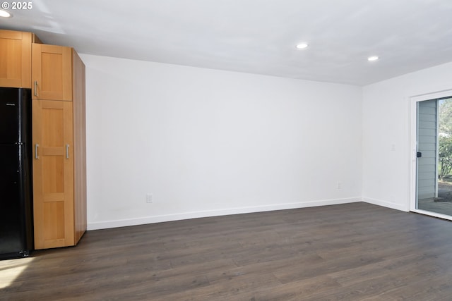 2718 SE 138th Ave Unit 64, Portland, OR 97236 - spare room featuring baseboards, recessed lighting, and dark wood-style floors