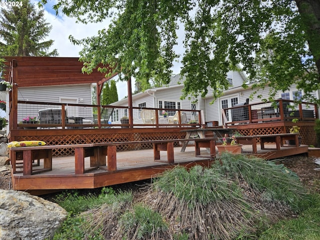 42139 Dry Gulch Rd, Richland, OR 97870 - rear view of house with a deck