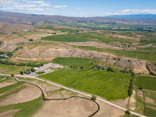 42139 Dry Gulch Rd, Richland, OR 97870 - aerial view of property and surrounding area with a mountain backdrop