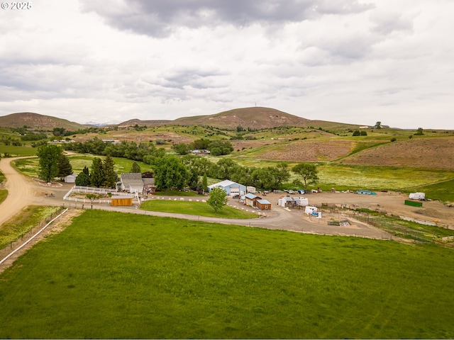 42139 Dry Gulch Rd, Richland, OR 97870 - aerial view of property and surrounding area featuring a mountain backdrop