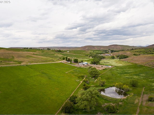 42139 Dry Gulch Rd, Richland, OR 97870 - aerial overview of property's location featuring rural landscape and a mountainous background