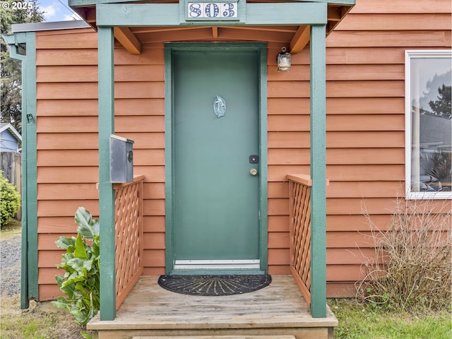 view of entrance to property