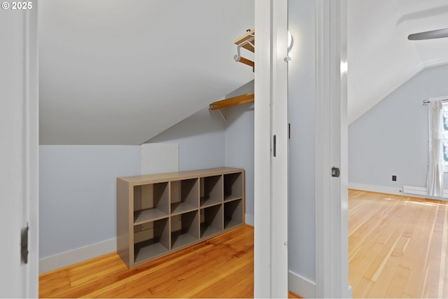 436 SE 44th Ave, Portland, OR 97215 - spacious closet featuring vaulted ceiling and wood finished floors