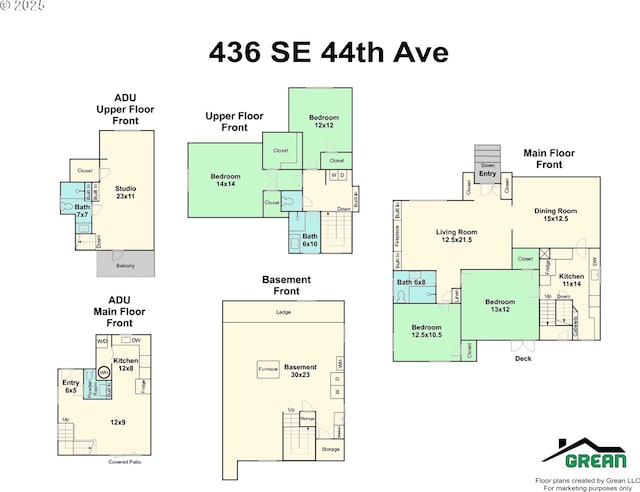 436 SE 44th Ave, Portland, OR 97215 - view of home floor plan
