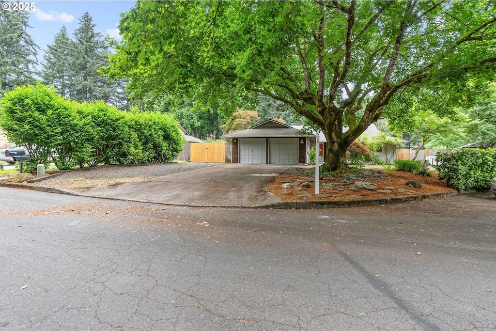 view of front of home featuring a garage