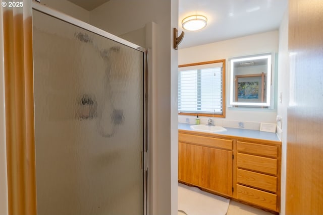 26750 David Ave, Rockaway Beach, OR 97136 - bathroom with a stall shower and vanity