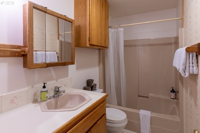 26750 David Ave, Rockaway Beach, OR 97136 - full bath with shower / tub combo with curtain, toilet, and vanity