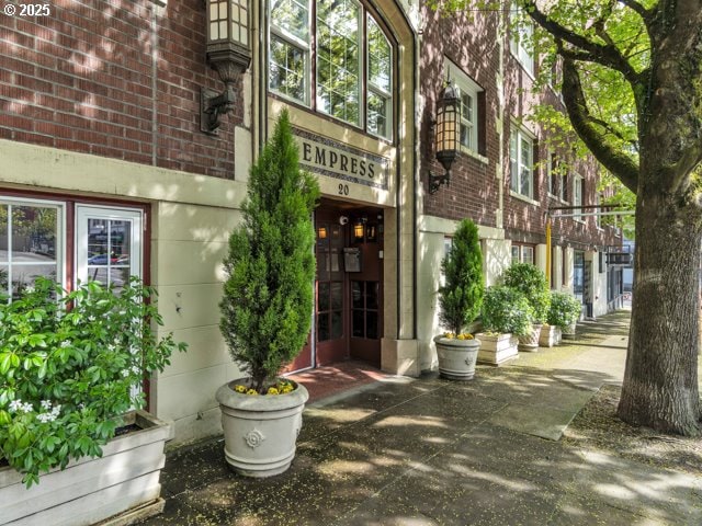 20 NW 16th Ave Unit 8, Portland, OR 97209 - doorway to property with french doors and brick siding
