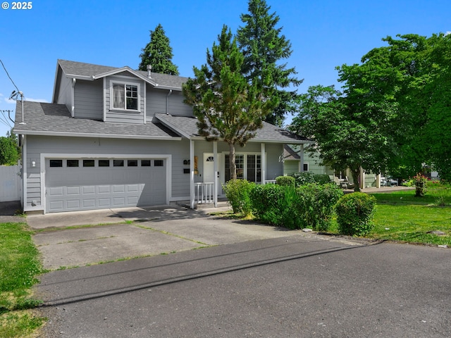 10727 NE Beech St, Portland, OR 97220 - traditional-style home with driveway, a garage, and a shingled roof