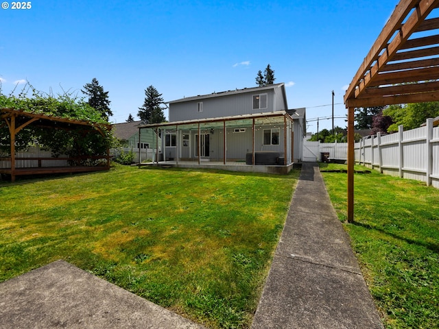 10727 NE Beech St, Portland, OR 97220 - rear view of house with a fenced backyard and a patio area