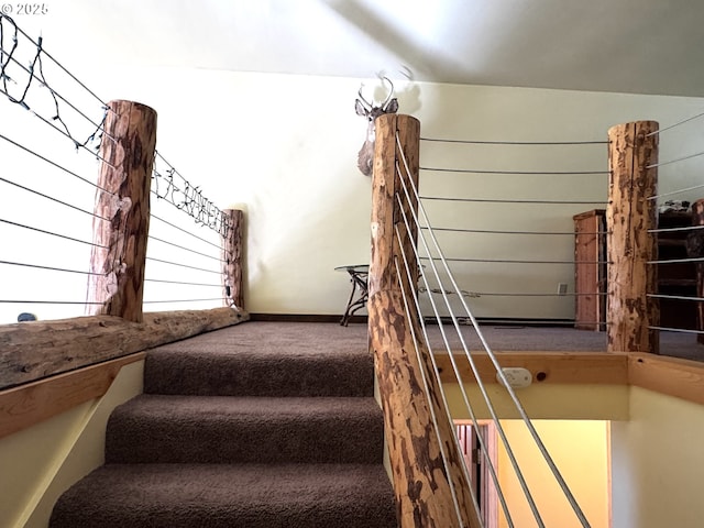87 Adams Loop Rd, Goldendale, WA 98620 - staircase with carpet flooring
