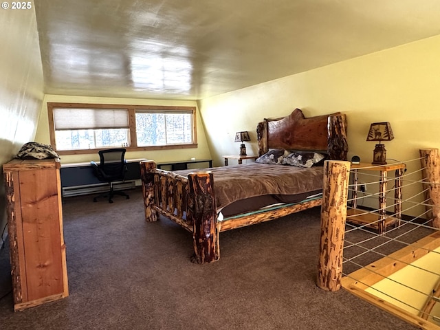 87 Adams Loop Rd, Goldendale, WA 98620 - bedroom featuring dark carpet and baseboard heating