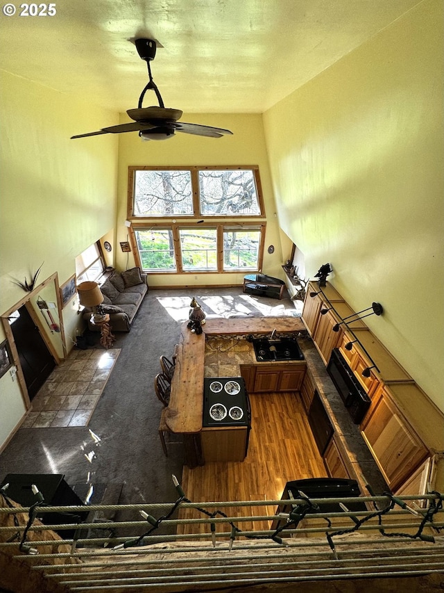 87 Adams Loop Rd, Goldendale, WA 98620 - living area with a ceiling fan