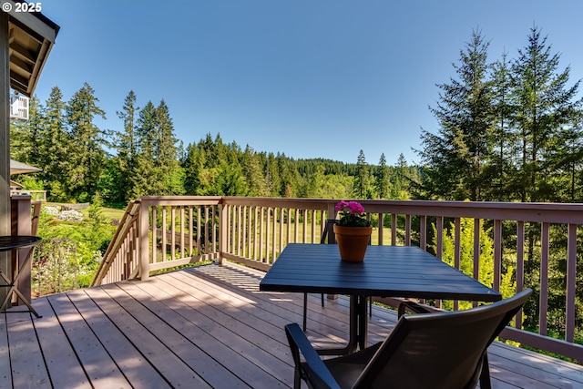 view of wooden terrace