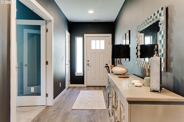 entryway featuring light wood-type flooring