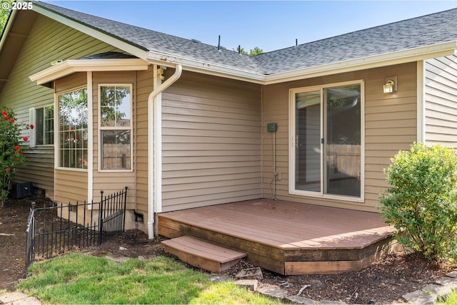 wooden terrace with fence