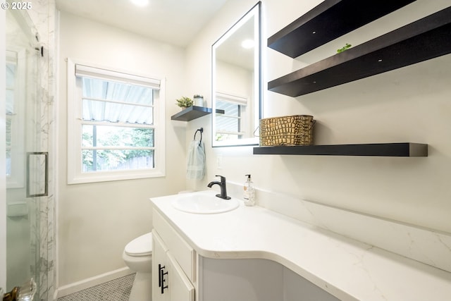 2535 N Baldwin St, Portland, OR 97217 - bathroom with a marble finish shower and vanity