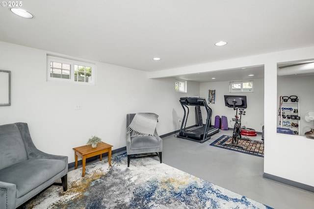 2535 N Baldwin St, Portland, OR 97217 - workout room with recessed lighting and plenty of natural light