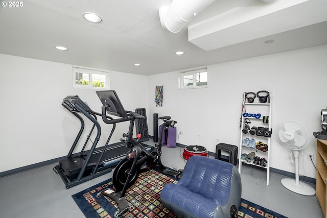 2535 N Baldwin St, Portland, OR 97217 - exercise area with recessed lighting and plenty of natural light