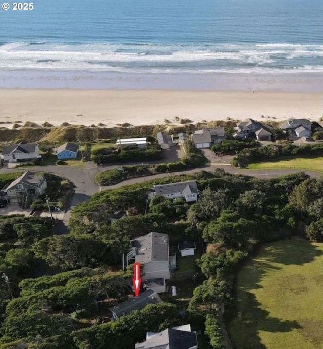 4601 Joshua Ln, Florence, OR 97439 - aerial view of property and surrounding area with waterfront with a beach