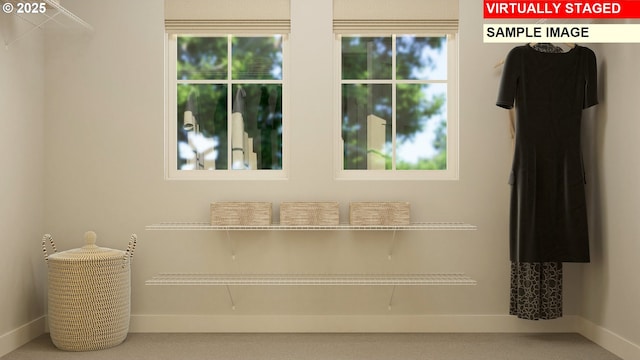 interior space with baseboards