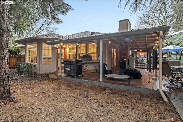 view of rear view of property