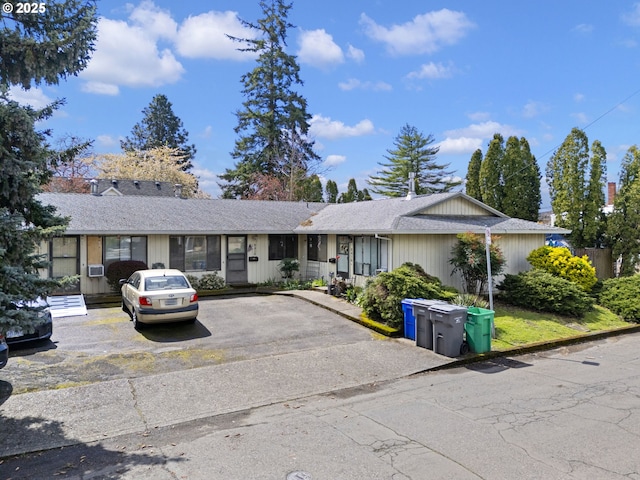 8416 SE Insley St, Portland, OR 97266 - ranch-style house with uncovered parking and roof with shingles