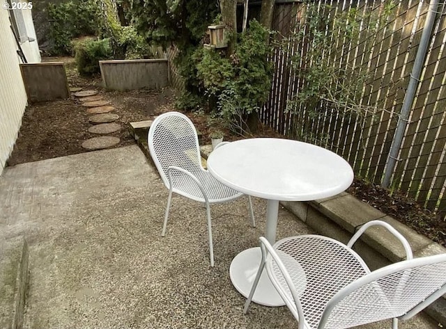 8416 SE Insley St, Portland, OR 97266 - view of patio / terrace with fence