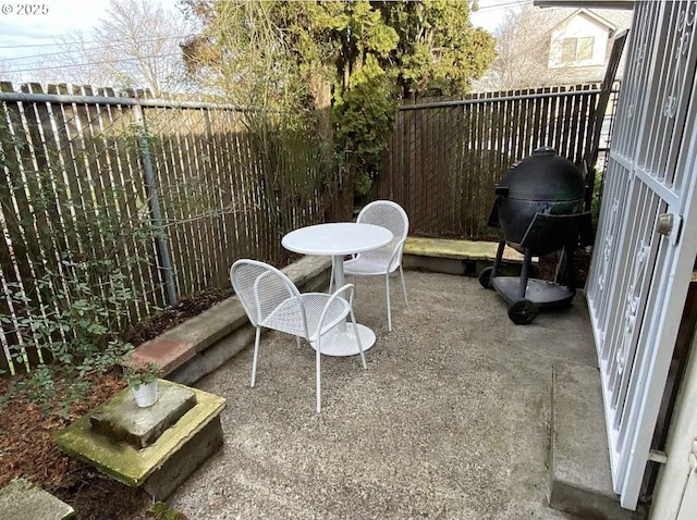 8416 SE Insley St, Portland, OR 97266 - exterior space with a grill, a patio, and outdoor dining space