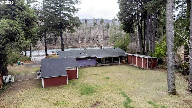 49855 Mckenzie Hwy, Vida, OR 97488 - back of house featuring a shingled roof and a water view