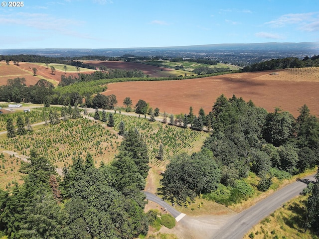 bird's eye view featuring a rural view