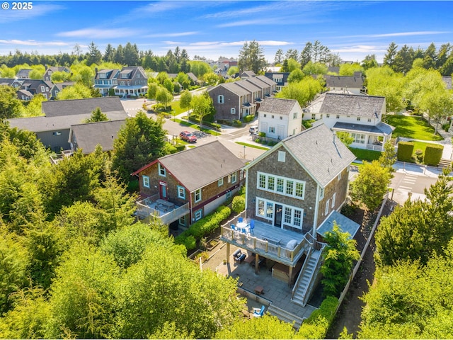 aerial view of residential area