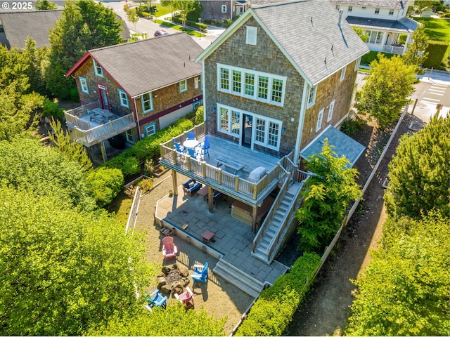view from above of property