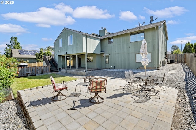 461 NE 16th Ave, Hillsboro, OR 97124 - rear view of house with stairs, a patio area, and cooling unit