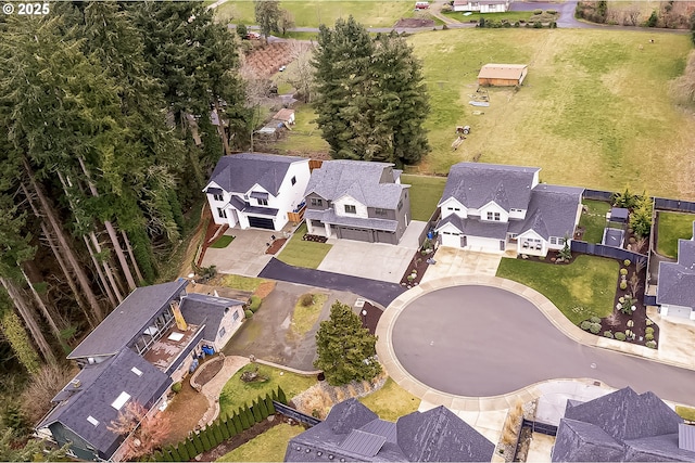 bird's eye view featuring a residential view