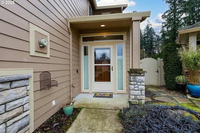 view of doorway to property