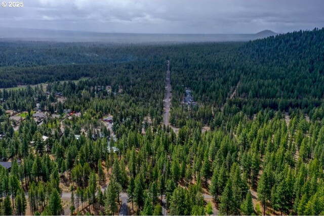 16811 Covina Rd, Bend, OR 97707 - aerial view of a heavily wooded area and a mountainous background