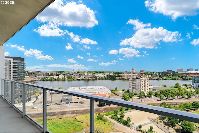 water view featuring nearby urban area