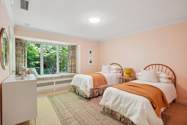 6151 SW Mill St, Portland, OR 97221 - bedroom featuring radiator and ornamental molding