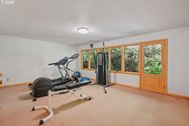 6151 SW Mill St, Portland, OR 97221 - exercise room with healthy amount of natural light and carpet