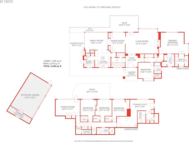 6151 SW Mill St, Portland, OR 97221 - view of room layout
