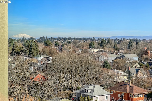 mountain view with a residential view