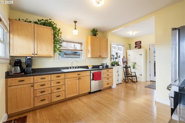 155 S 8th St, Saint Helens, OR 97051 - spare room featuring baseboards, beamed ceiling, coffered ceiling, and hardwood / wood-style flooring