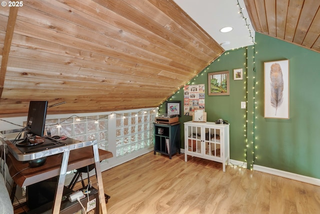 7508 SW Barnes Rd Unit A, Portland, OR 97225 - dining space featuring wood ceiling, vaulted ceiling, and wood finished floors