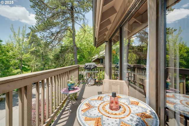 7508 SW Barnes Rd Unit A, Portland, OR 97225 - balcony with view of wooded area