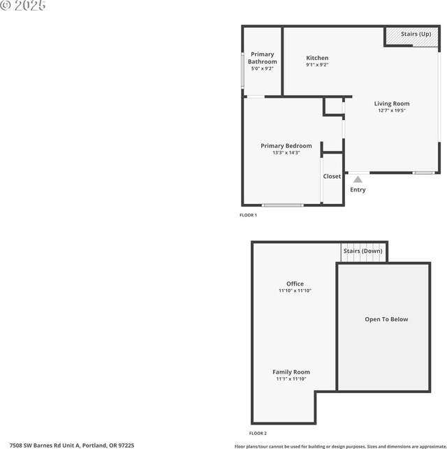 7508 SW Barnes Rd Unit A, Portland, OR 97225 - view of floor plan / room layout