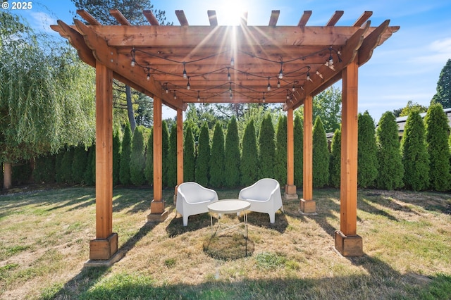 65 SW Frenwood Way, Beaverton, OR 97005 - view of grassy yard featuring a pergola